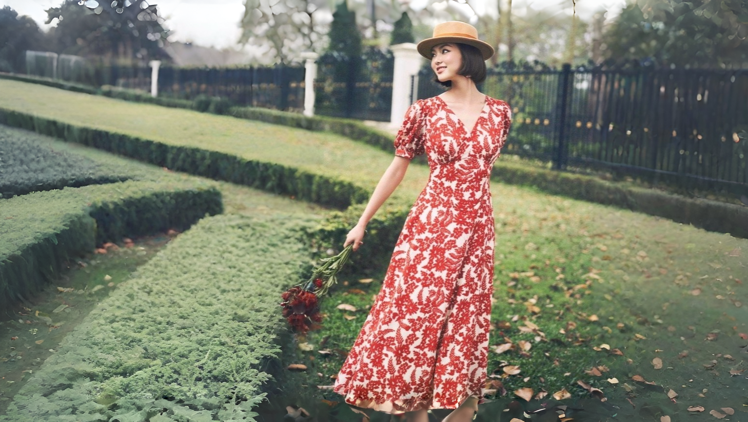 Váy dài đi biển giúp nàng nổi bật và thu hút hơn