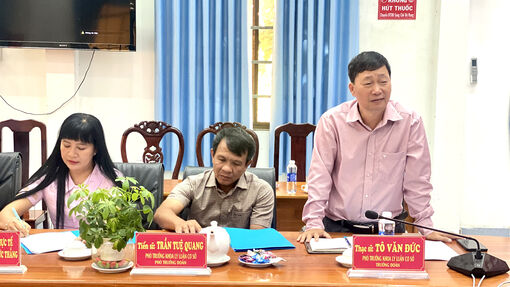 Trường Chính trị Tôn Đức Thắng nghiên cứu thực tế xã Tri Tôn