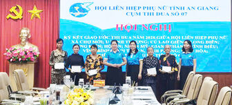 Cụm Thi đua số 7 của Hội Liên hiệp Phụ nữ tỉnh An Giang ký kết giao ước thi đua
