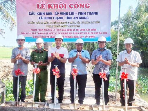 Khởi công xây dựng cầu Kinh Mới tại xã Long Thạnh