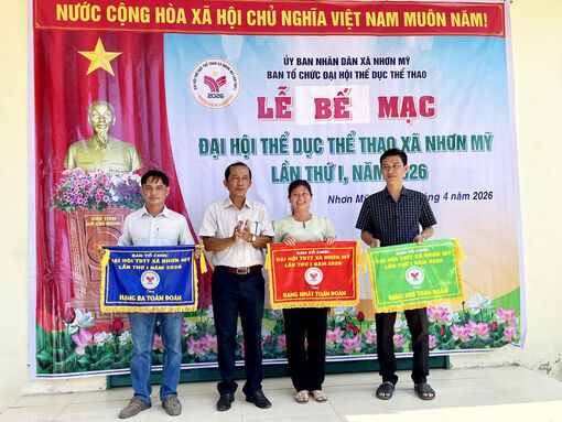 Nhơn Mỹ bế mạc, trao giải Đại hội thể dục thể thao lần thứ I năm 2026