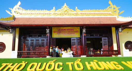 Bắt đầu Lễ giỗ Quốc Tổ Hùng Vương tại xã Tân Hiệp