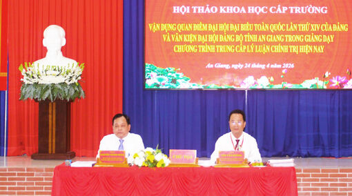 Trường Chính trị Tôn Đức Thắng tổ chức hội thảo khoa học vận dụng quan điểm Đại hội XIV vào giảng dạy lý luận chính trị