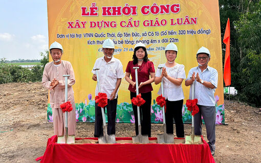 UBND xã Cô Tô khởi công xây cầu Giáo Luân