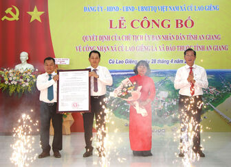 Công bố quyết định công nhận Cù Lao Giêng là xã đảo thuộc tỉnh An Giang