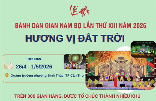 Lễ hội Bánh dân gian Nam Bộ lần thứ XIII năm 2026: Hương vị đất trời