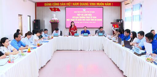 Ban Thường trực Ủy ban MTTQ Việt Nam tỉnh An Giang làm việc với Ban Thường vụ Tỉnh đoàn