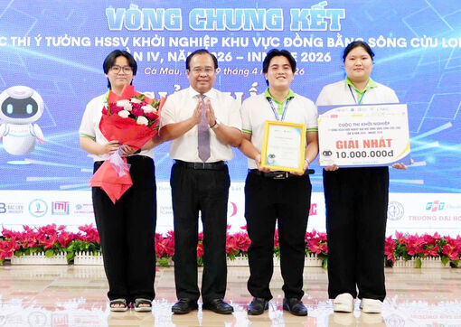 Sinh viên Trường Đại học Kiên Giang đoạt giải nhất cuộc thi ý tưởng học sinh, sinh viên khởi nghiệp đồng bằng sông Cửu Long