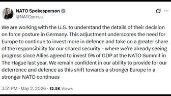 NATO tìm hiểu lý do Mỹ rút quân khỏi Đức