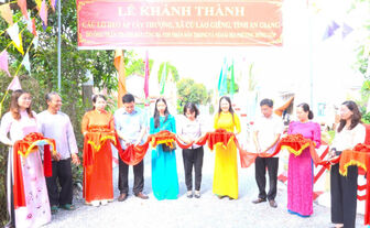Xã Cù Lao Giêng tổ chức khánh thành cầu Lò Heo