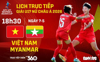 Lịch trực tiếp U17 nữ châu Á 2026: Việt Nam đấu Myanmar