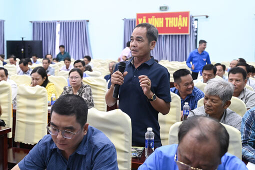 Đoàn Đại biểu Quốc hội tỉnh An Giang đơn vị số 7 tiếp xúc cử tri xã Vĩnh Thuận