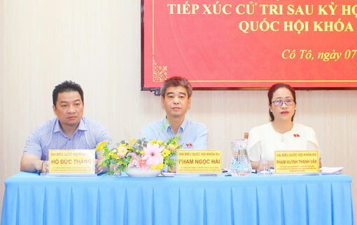 Đại biểu Quốc hội tỉnh An Giang tiếp xúc cử tri xã Cô Tô