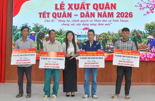 Xã Vĩnh Thuận xuất quân Tết Quân - Dân năm 2026