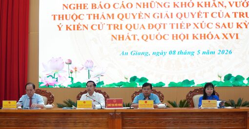 Đoàn đại biểu Quốc hội tỉnh An Giang nghe báo cáo khó khăn, vướng mắc của tỉnh