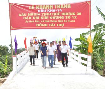 Xã Hòa Hưng khánh thành cầu KH9-14