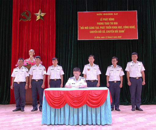 Hải đoàn 42 thi đua đổi mới, sáng tạo, phát triển khoa học, công nghệ, chuyển đổi số