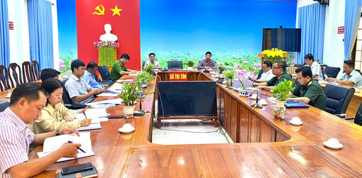 UBND xã Tri Tôn chuẩn bị diễn tập tác chiến trong khu vực phòng thủ năm 2026