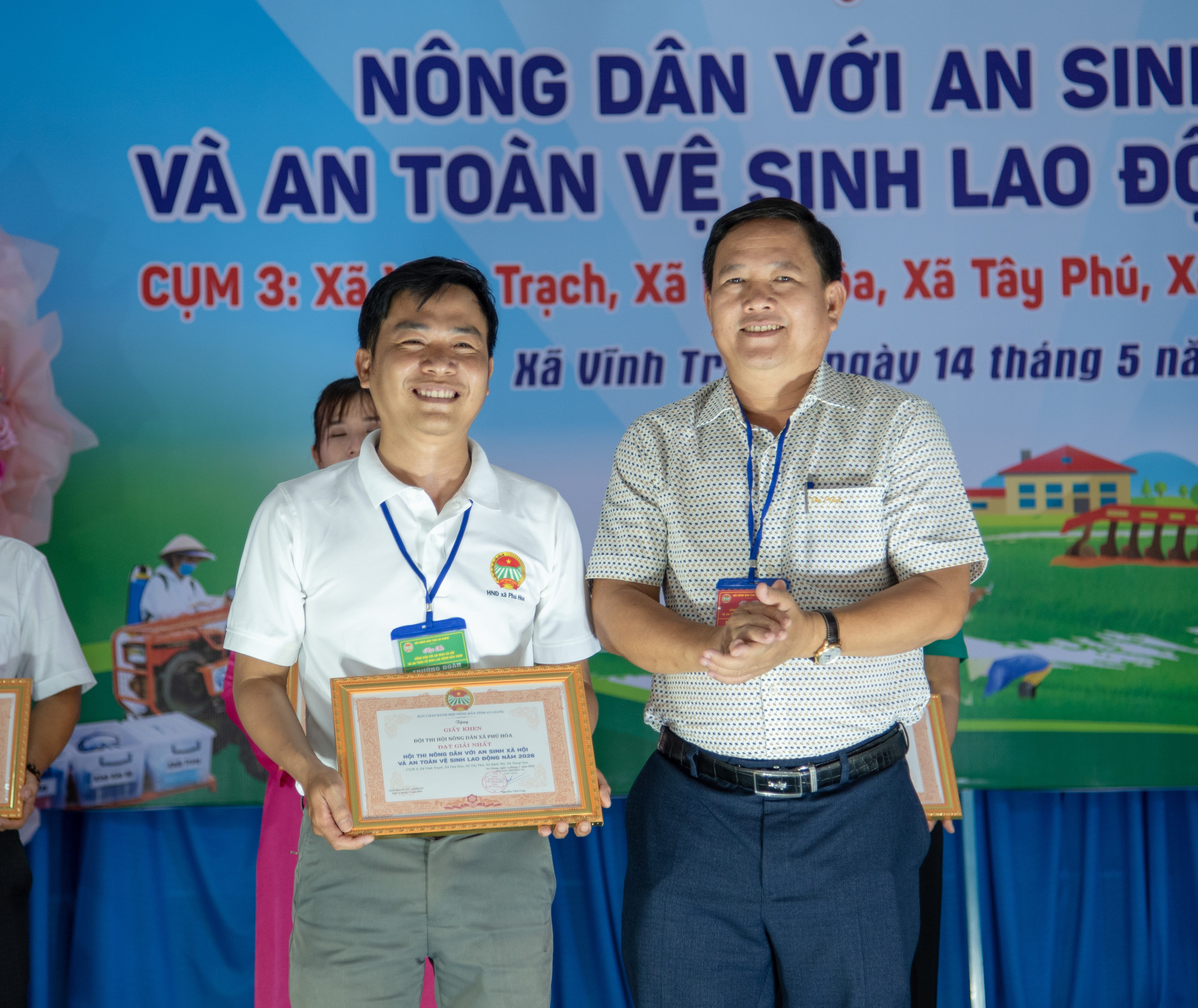 Hội Nông dân xã Phú Hòa đoạt giải nhất Hội thi “Nông dân với An sinh xã hội và An toàn vệ sinh lao động” cụm thi số 3