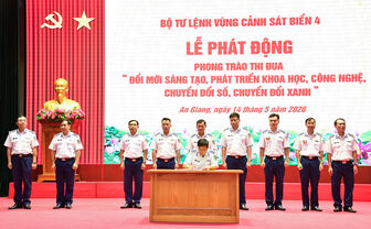 Bộ Tư lệnh Vùng Cảnh sát biển 4 phát động thi đua “Đổi mới sáng tạo, phát triển khoa học, công nghệ, chuyển đổi số, chuyển đổi xanh”