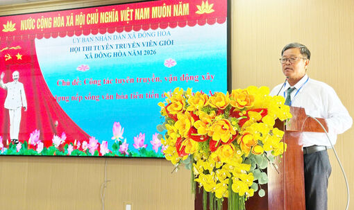 32 thí sinh tham gia Hội thi Tuyên truyền viên giỏi xã Đông Hòa năm 2026