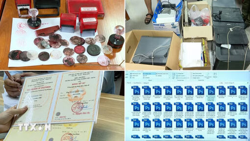Bắt giữ nhóm đối tượng làm giả con dấu, tài liệu của hơn 100 cơ quan, tổ chức