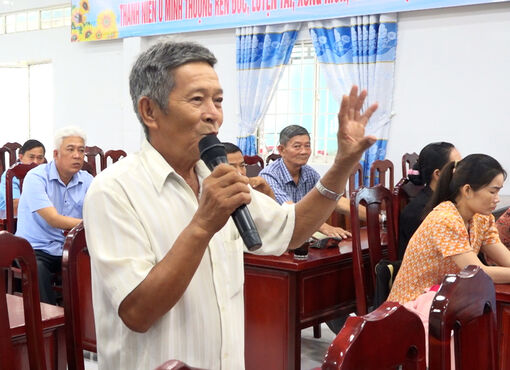 Người đứng đầu cấp ủy, chính quyền xã U Minh Thượng đối thoại với MTTQ, các đoàn thể chính trị - xã hội và nhân dân