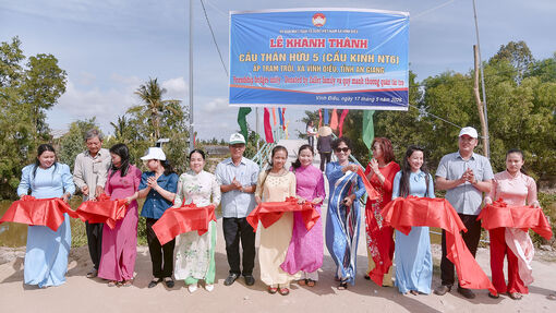 Xã Vĩnh Điều khánh thành cầu NT6