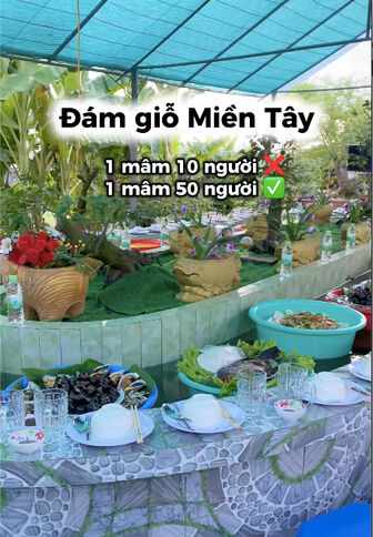 Đám giỗ miền Tây "có 1 không 2": Đãi tiệc kiểu băng chuyền trên mặt nước