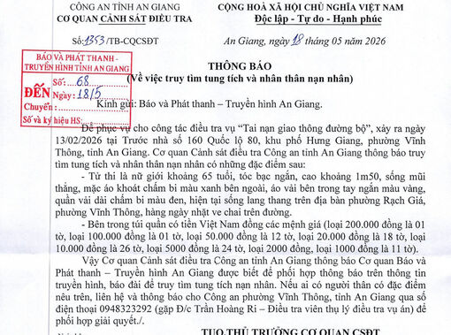 Truy tìm tung tích và nhân thân nạn nhân