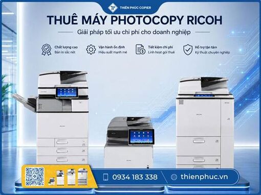 Bảng giá thuê máy photocopy Ricoh tại Thiên Phúc Copier mới nhất