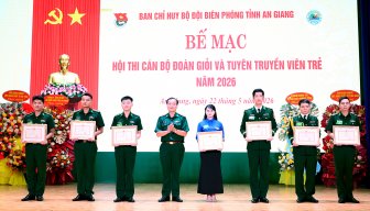Bế mạc Hội thi cán bộ Đoàn giỏi và tuyên truyền viên trẻ năm 2026 trong Bộ đội Biên phòng tỉnh An Giang