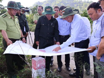 Kiểm tra công tác phòng cháy, chữa cháy rừng và hồ nước tại xã Núi Cấm