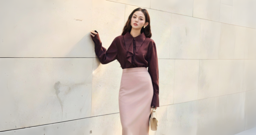 Mặc đẹp, sang dễ dàng từ bản phối áo và chân váy dài