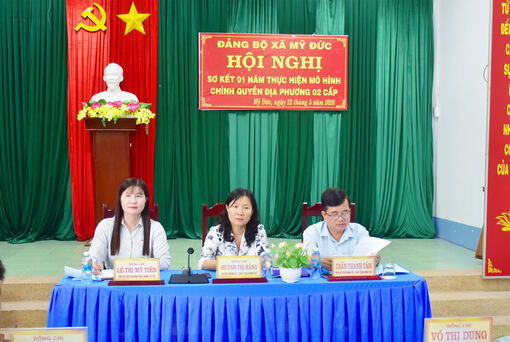 Xã Mỹ Đức sơ kết thực hiện mô hình chính quyền địa phương 2 cấp