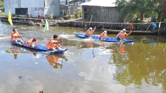 Xã Vĩnh Thuận tổ chức thi đấu môn đua xuồng ba lá và bóng chuyền nam năm 2026