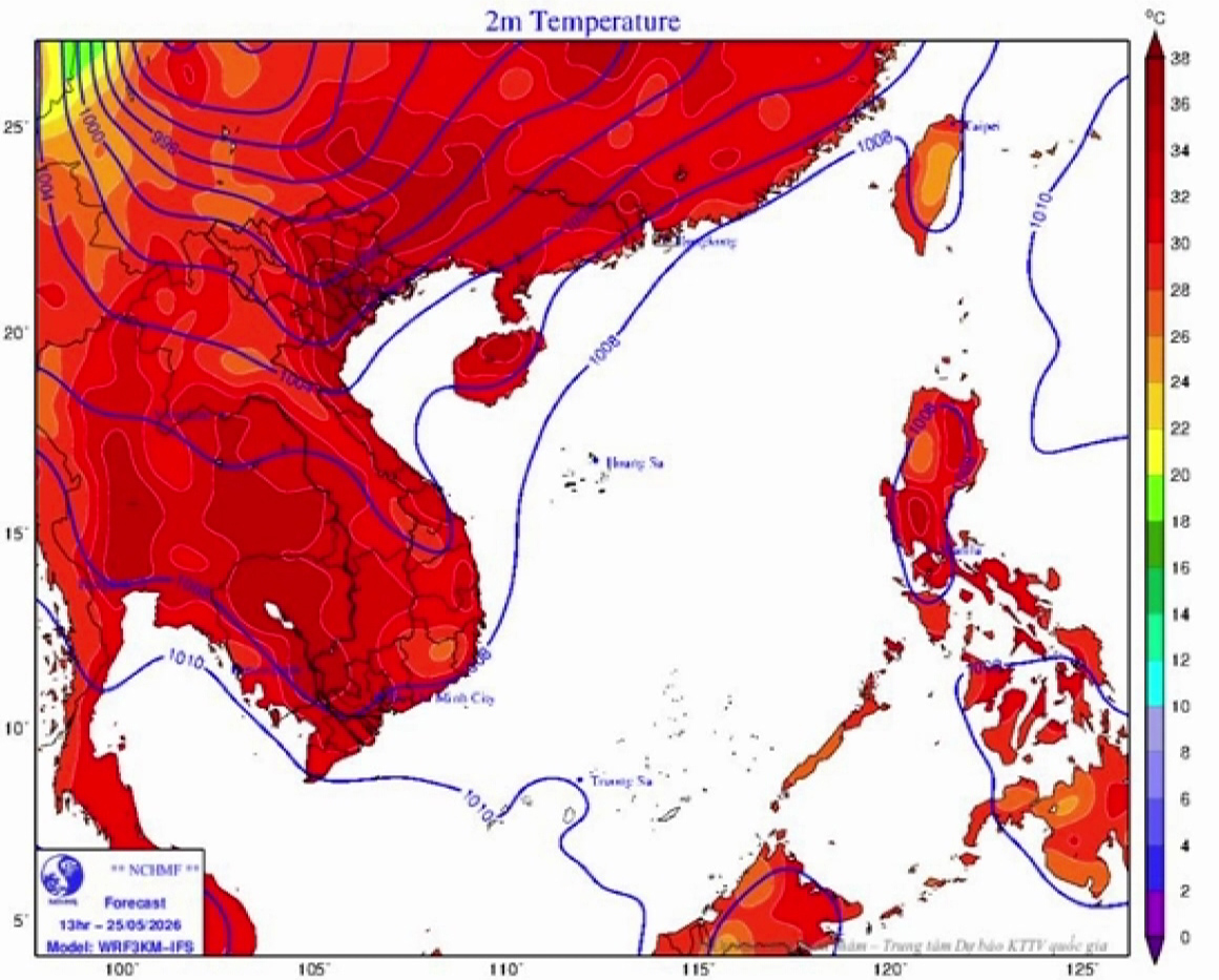 Hôm nay, nắng nóng có thể vượt 40 độ C