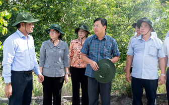 Bí thư Tỉnh ủy An Giang Nguyễn Tiến Hải khảo sát điểm du lịch và các hồ chứa nước vùng Bảy Núi