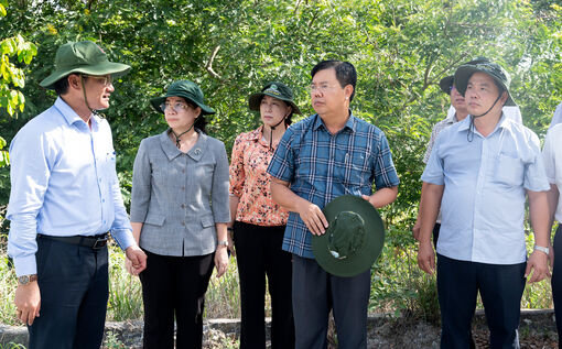 Bí thư Tỉnh ủy An Giang Nguyễn Tiến Hải khảo sát điểm du lịch và các hồ chứa nước vùng Bảy Núi