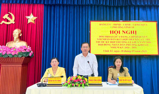 Hội nghị đối thoại giữa Đảng, chính quyền với Nhân dân phường Vĩnh Tế
