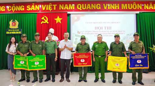 Phường Bình Đức trao giải hội thi lực lượng tham gia bảo vệ an ninh, trật tự ở cơ sở giỏi năm 2026