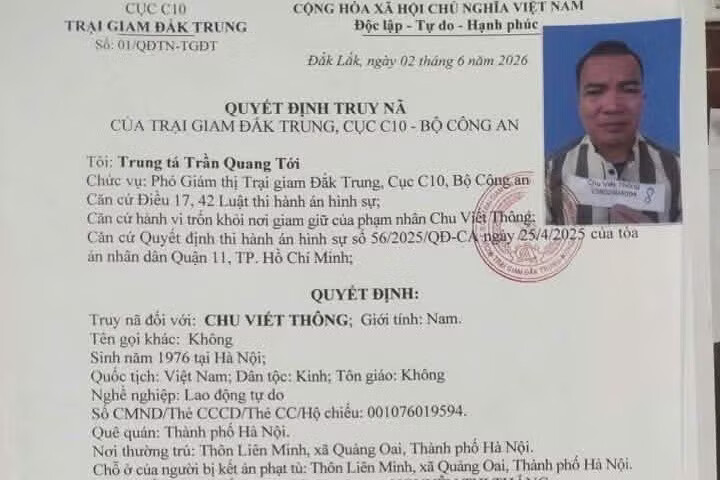 Truy nã phạm nhân bỏ trốn khi đang điều trị tại bệnh viện