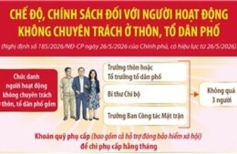 Chế độ, chính sách đối với người hoạt động không chuyên trách ở thôn, tổ dân phố