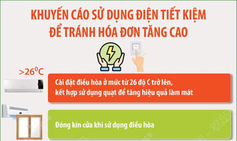 Khuyến cáo sử dụng điện tiết kiệm để tránh hóa đơn tăng cao