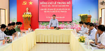 Phó Chủ tịch UBND tỉnh An Giang Lê Trung Hồ làm việc với các xã: Tri Tôn, Ô Lâm, Cô Tô và Vĩnh Gia