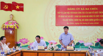 Ủy viên Trung ương Đảng, Phó trưởng Ban Tổ chức Trung ương Nguyễn Thành Tâm  khảo sát mô hình chính quyền địa phương 2 cấp tại xã Ba Chúc
