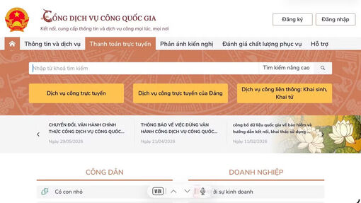 Quản lý, vận hành, khai thác Cổng Dịch vụ công quốc gia
