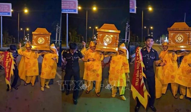 Khởi tố nhóm đối tượng khiêng quan tài nhảy múa trên đường phố