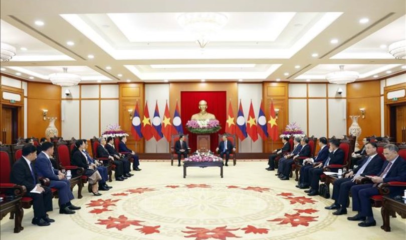 Tổng Bí thư, Chủ tịch nước Tô Lâm tiếp Thủ tướng Lào