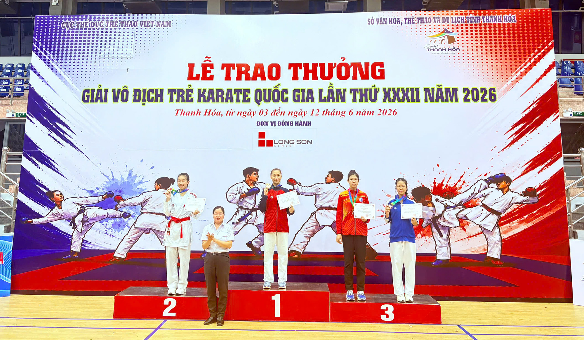 An Giang đoạt 9 huy chương tại Giải Vô địch trẻ Karate quốc gia lần thứ 32 năm 2026